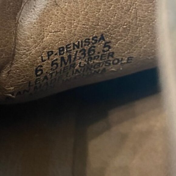 Lucky Brand Leather Benissa Booties Ankle Boots Dark Saddle Tan/Brown Size 6.5 - Picture 14 of 14